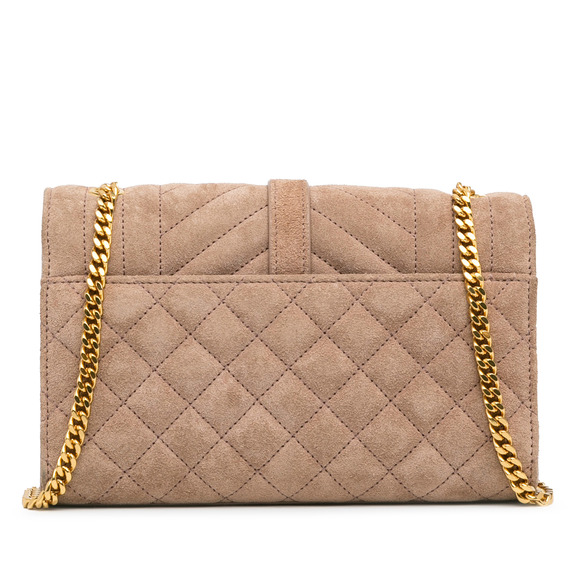 Pre-Loved Saint Laurent Small Quilted Suede Envelope Bag - Picture 3 of 10